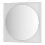 Зеркало Defesto Еclipse 80х80 18W белая рама, с LED-подсветкой, сенсорный выключатель, нейтральный свет DF 2228S