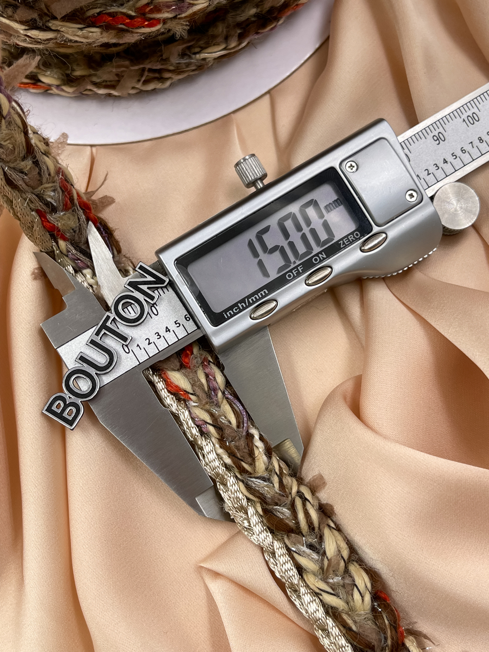 Тесьма Плетеная "Косичка" в коричневых оттенках (разноцветная)