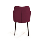 Стул с подлокотниками Hunt ромб, бархат красный 16 new / чёрный конус