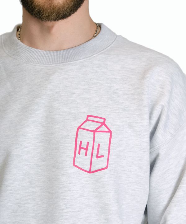 Толстовка Milk меланж серая - фото 4