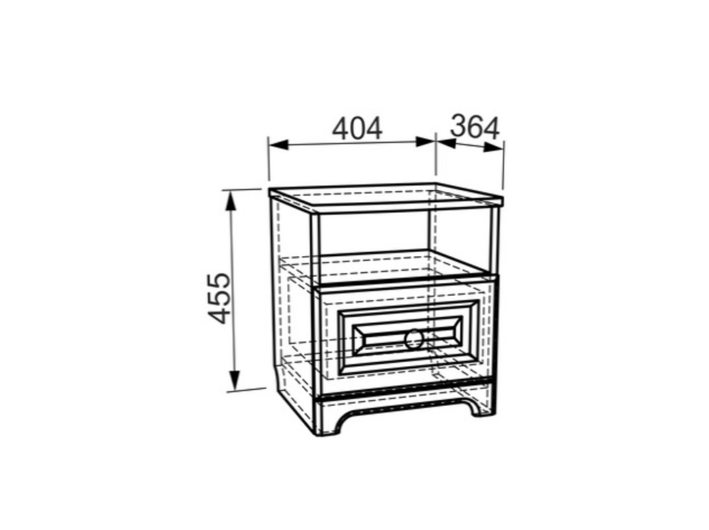 Тумба прикроватная "Белла" (белый/софт джелато), Мебельсон