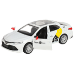 Яндекс GO Модель 1:43 Toyota Camry, белый, инерция, откр. двери