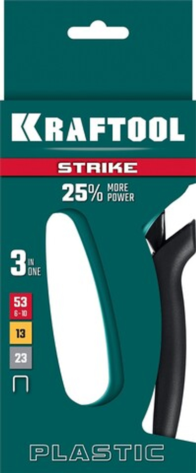 KRAFTOOL STRIKE, 3-в-1: тип 53 (A/10/JT21) 23GA (6 - 10 мм)/13/23, пластиковый мощный степлер (3189)