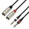 Adam Hall K3 TMP 0600 - кабель аудио 2 x XLR (M) - 2 x TRS (jack) mono 6.3 mm, 0.22 мм2, 6 м