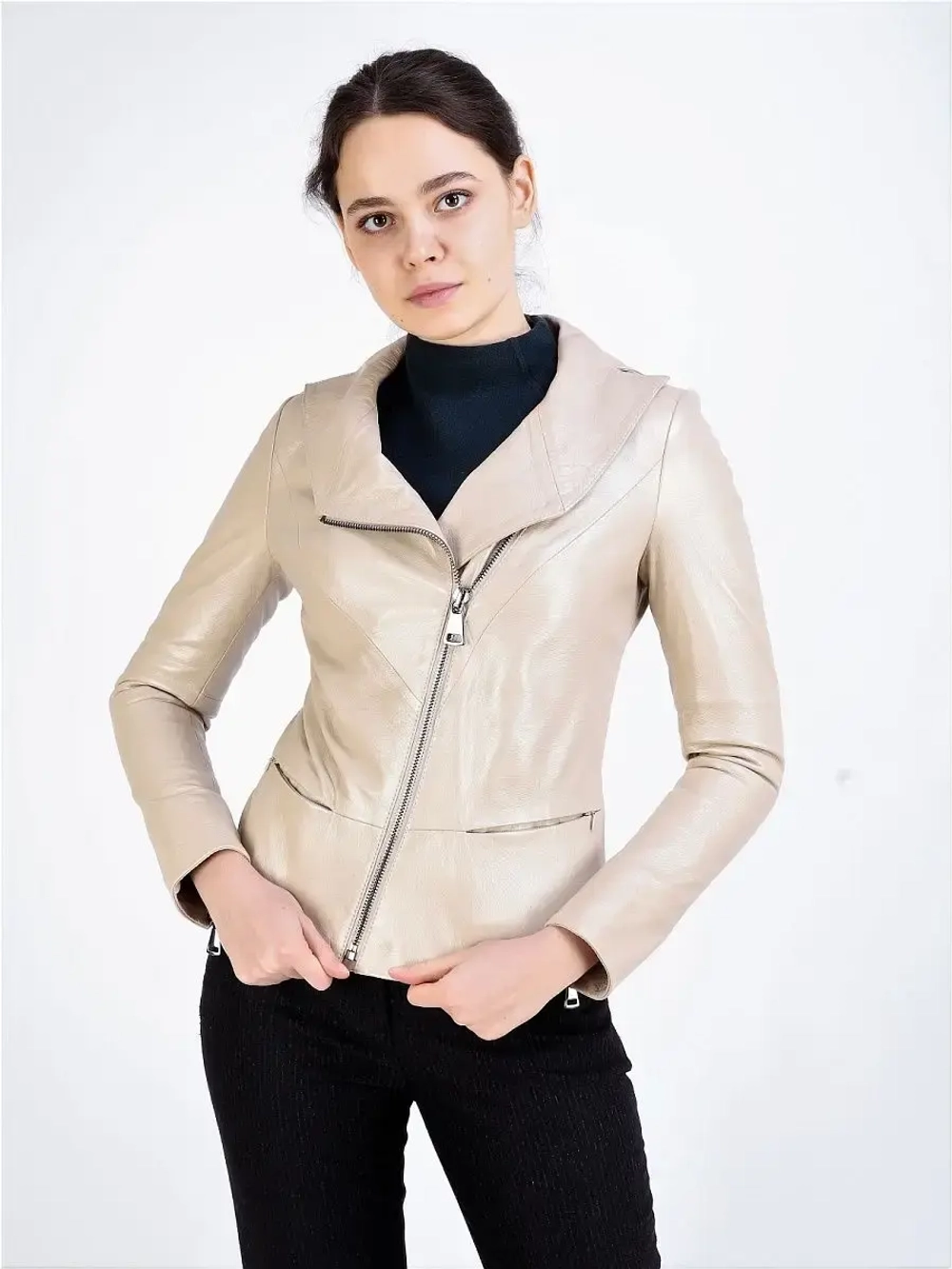 Косуха кожаная куртка женская Турция