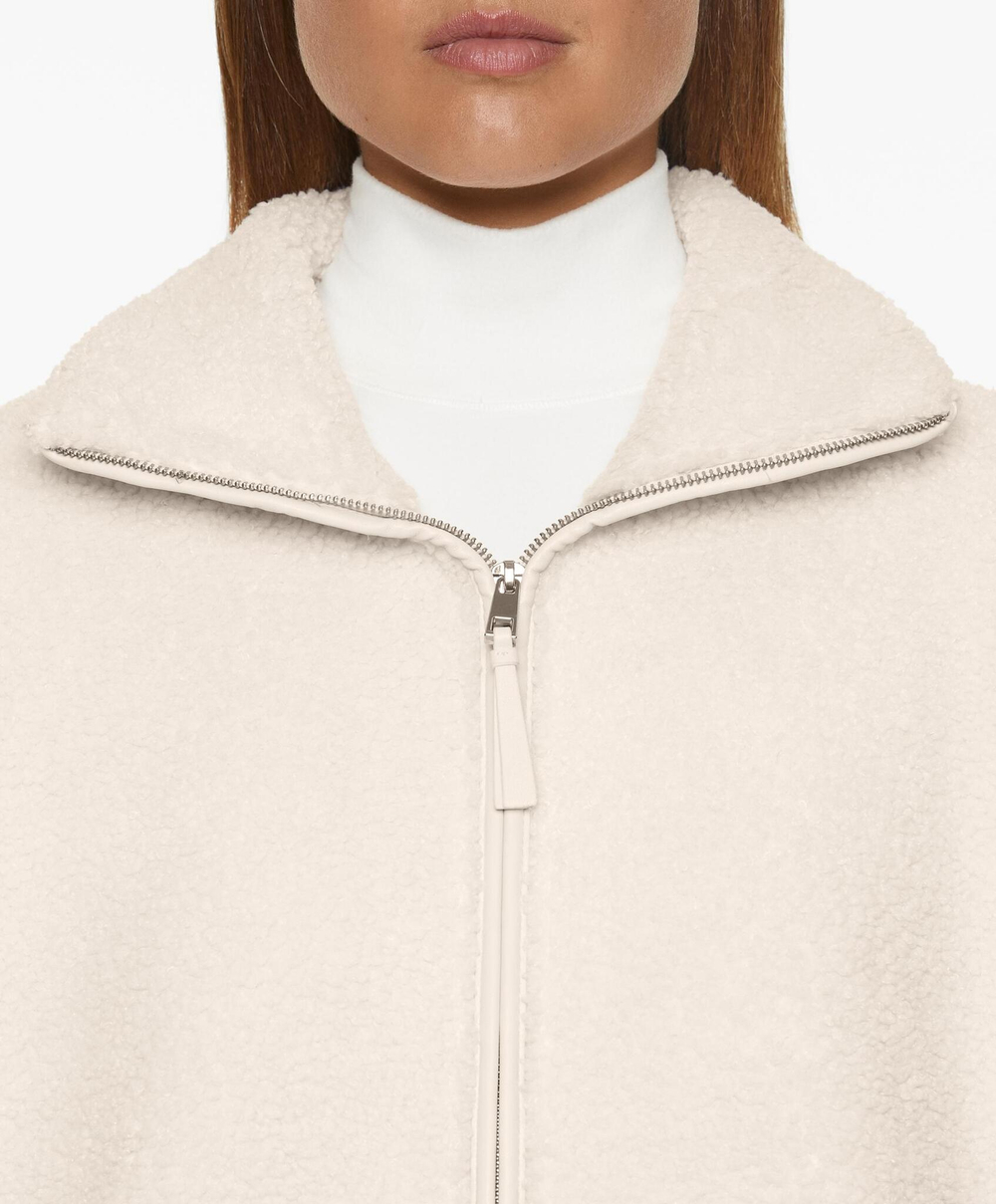 Oysho Куртка из искусственной шерсти, экрю