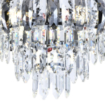 Люстра подвесная 5x40Вт Е14, металл/хрусталь, хром/прозрачный/дымчатый