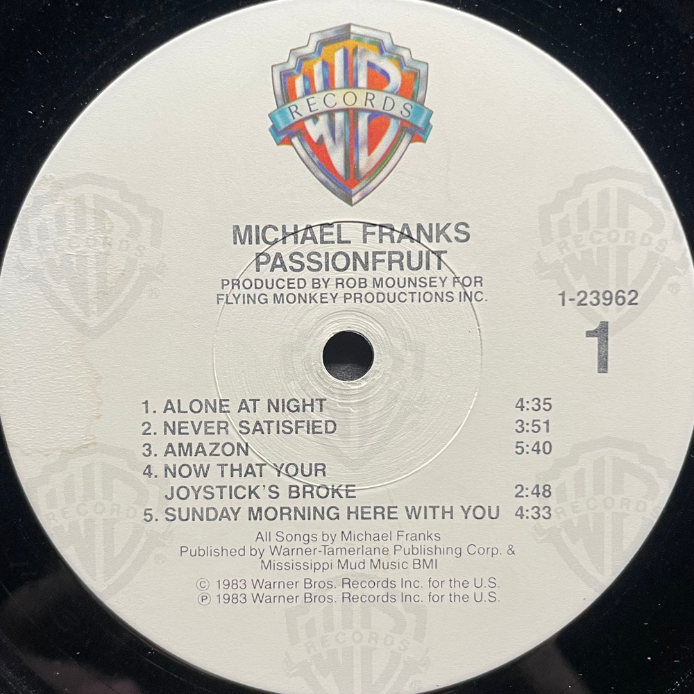 Michael Franks ‎– Passionfruit (США 1983г.)