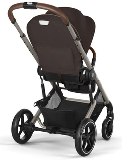 Коляска Cybex Balios S Lux TPE complete Aton S2 Ocean Blue 3 в 1 Chocolate Brown с дождевиками