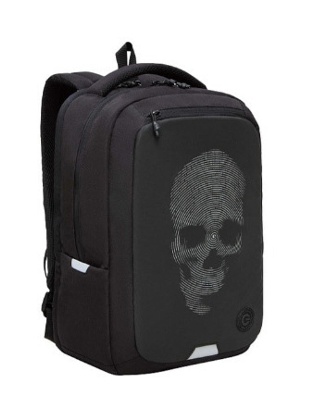 Рюкзак подростковый(ая) 2 отделение(я) 5 карман(а) укреп. сп. ГРИЗЛИ черный/серый 29*41,5*18 см (RU-434-2)