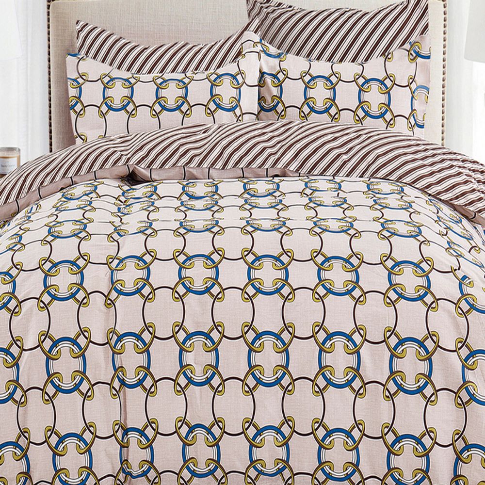 Комплект постельного белья "АВТ. 640", сатин, 100% хлопок, Россия. Пододеяльник на молнии!!!