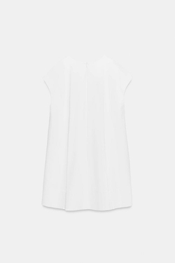 ZARA КОРОТКОЕ ПЛАТЬЕ — ZW COLLECTION, БЕЛЫЙ