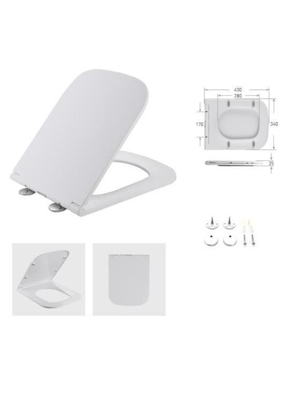 Сиденье для унитаза  Белый WeltWasser WW 5021 GL-WT глянец