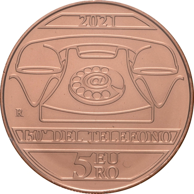 ИТАЛИЯ, 2021, 5 ЕВРО