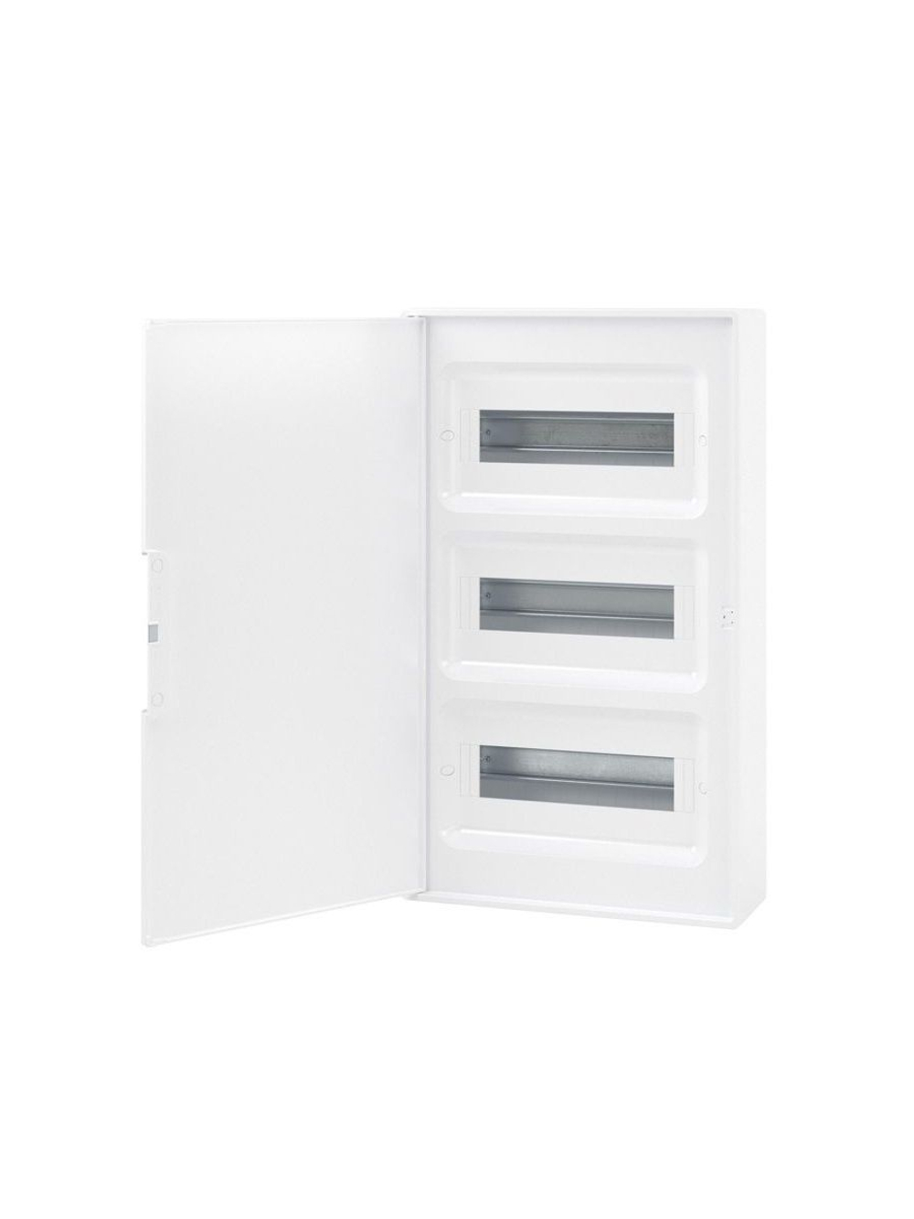 Щиток настенный Фрейм (FRAME) ЩРн-п-36 36мод. с бел. дверцей с 4 шинами PEN (2шт на 8 отверст. и 2шт на 10 отверст.) бел. DKC F36W1WW