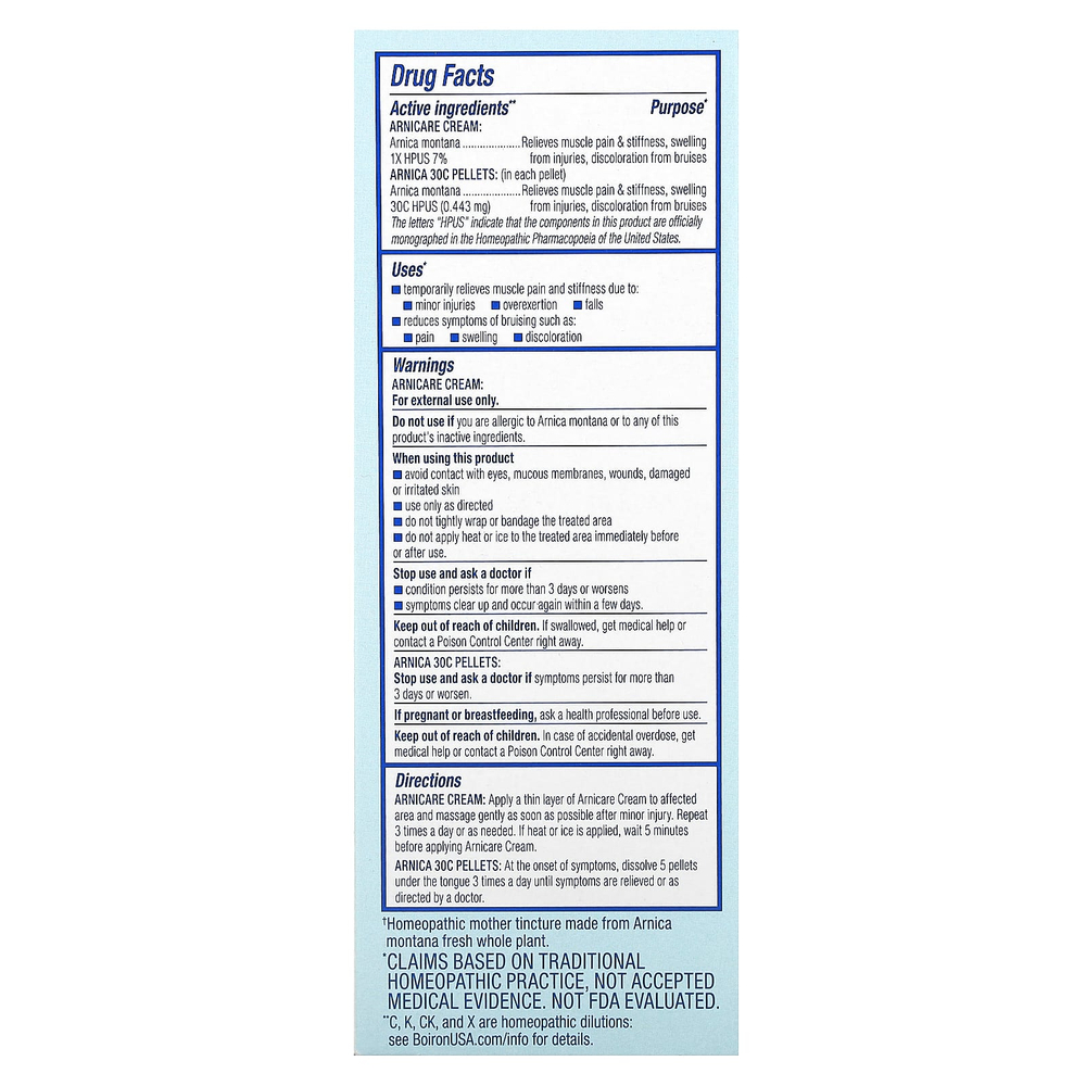 Boiron, Arnicare, набор для облегчения боли, 2 шт.