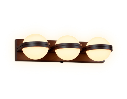 Настенный светодиодный светильник с выключателем FW560/3 SCF кофе песок LED 3000K 15W 370*80*138