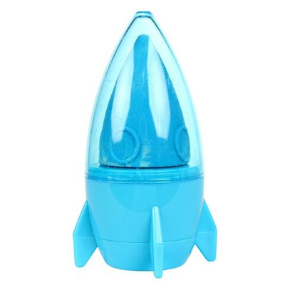 Ластик+точилка "Ракета" 8 см, 1 отверстие, 4 цвета микс, С-40500