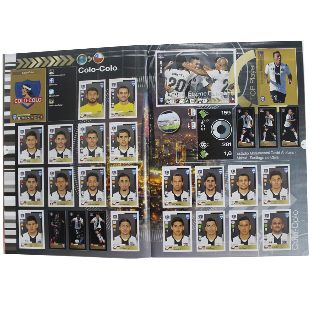 Полностью заполненный альбом наклеек. Panini FIFA 365: 2015-2016. Футбол