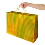 Пакет подарочный (1 шт.) 53x16x38 см, "BIG SIZE", голография, ассорти 3 цвета, ЗОЛОТАЯ СКАЗКА, 609730