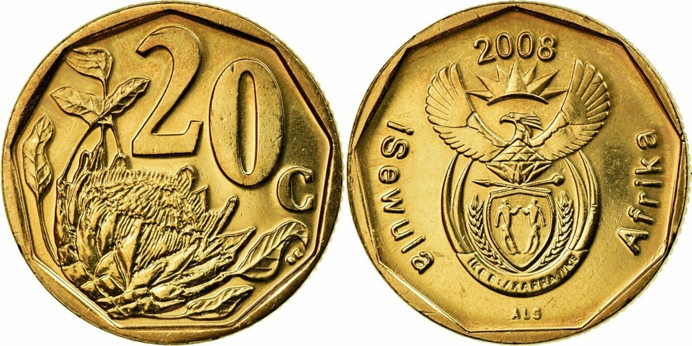 ЮАР 20 центов, 2008-2021 iSewula Afrika XF