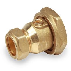 Отвод Giacomini с накидной гайкой и встроенным шаровым краном (20 x 2) x 1quot;F, RM252Y004