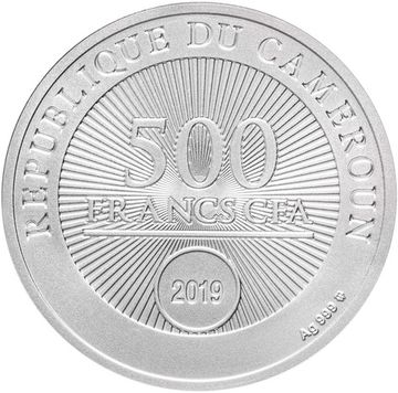 500 франков 2019 Камерун «Я люблю тебя» в футляре, с сертификатом