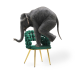 Стул на металлокаркасе Woodville Ball green, gold