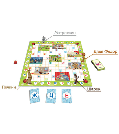 Настольная игра ZVEZDA "Простоквашино.Азбука", обучающая