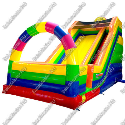 Детский надувной батут-горка "Без радуги никуда" 11*5*8м
