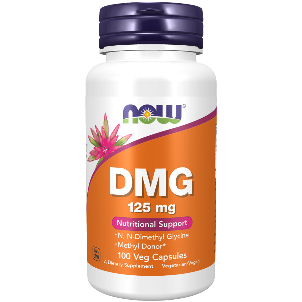 Now Foods DMG 125 mg 100 veg capsules, ДМГ, Пангамовая кислота