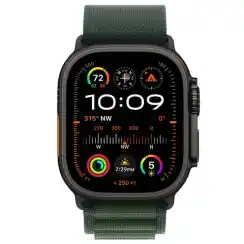 Apple Watch Ultra 2 (2024) GPS + Cellular, 49 мм, корпус из титана, ремешок Alpine (S) цвета Dark Green (темно-зеленый) MX4Q3
