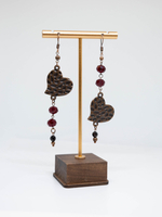 Серьги с гранатом