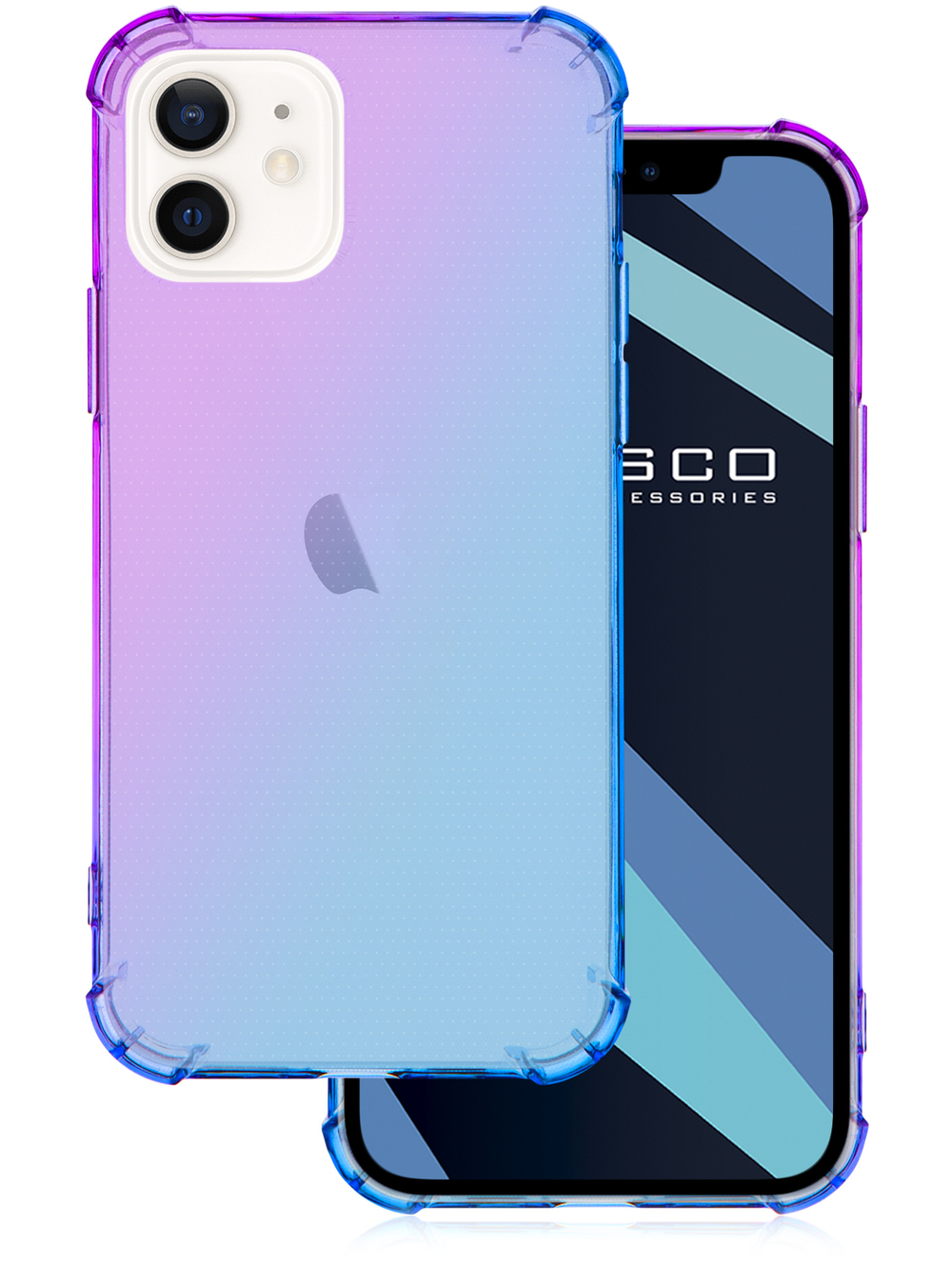 Чехол ROSCO для Apple iPhone 12;Apple iPhone 12 Pro оптом (арт. IP12(12PRO)-HARD-TPU-VIOLET-BLUE)