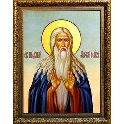 Макарий Великий Египетский Преподобный. Икона на холсте.