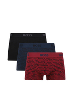 Трусики-боксеры 3шт. 2Design G BOSS BLACK - бордовый(50499778)