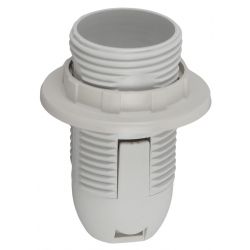 Патрон ЭРА Е14 с кольцом пластик, белый | Патроны, переходники, ПРА