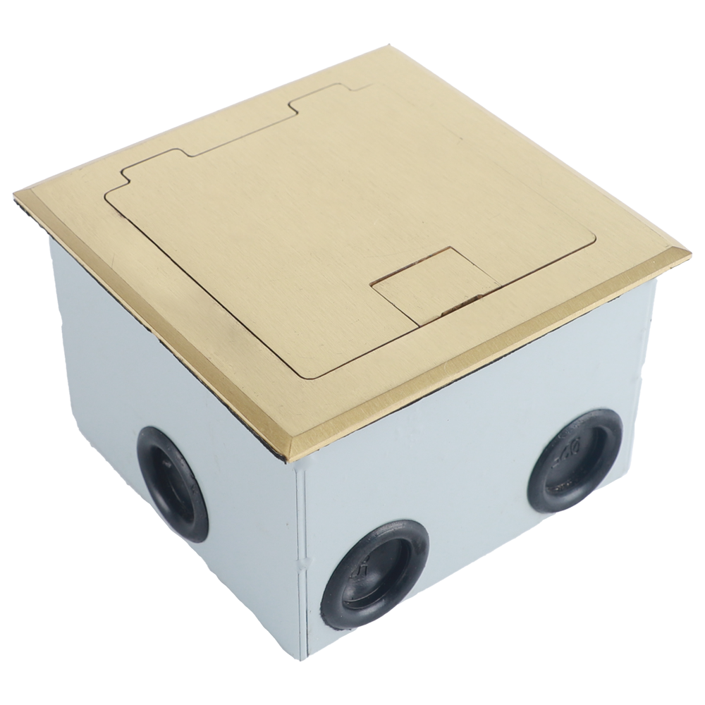 Лючок в пол 3 мод. (1 мод. 45х45 мм. + 1 мод. 22.5х45 мм.),  латунь,  (с уст. набором)