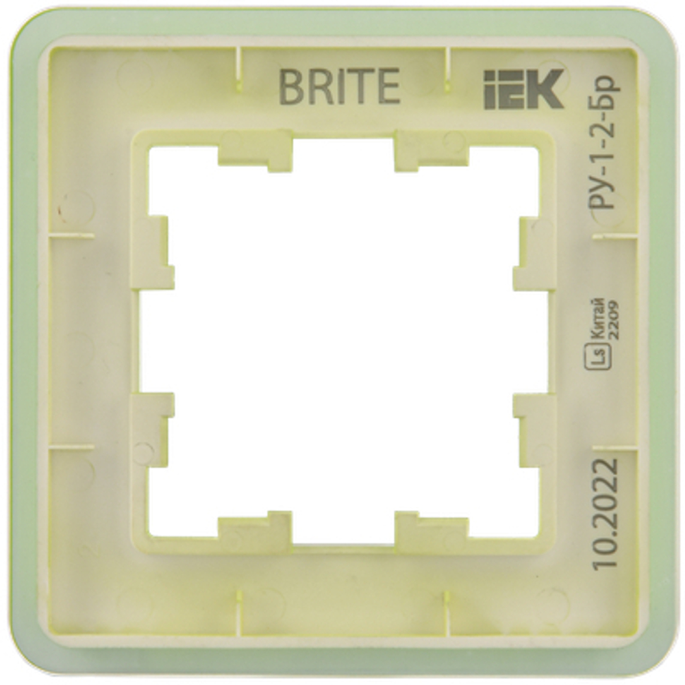 BRITE Рамка 1-местная РУ-1-2-Бр стекло эко грин RE IEK