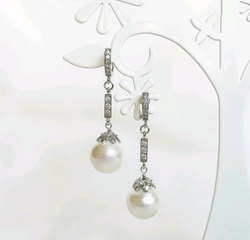 Серьги свадебные с жемчугом