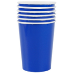 Стаканы бумажные в синем цвете, 250 мл, 6 шт