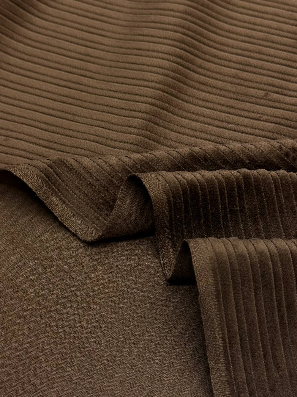 Вельвет хлопковый коричневый