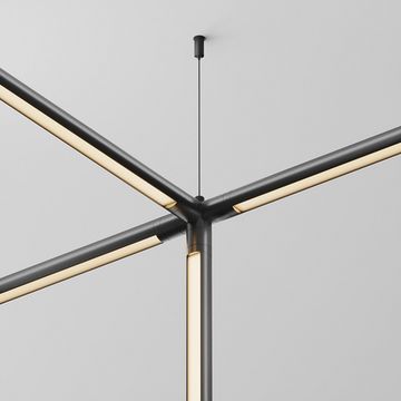 Х-образный вертикальный коннектор для системы Shelf без ввода питания CA019L4C-B черный Accessories for system Shelf Maytoni