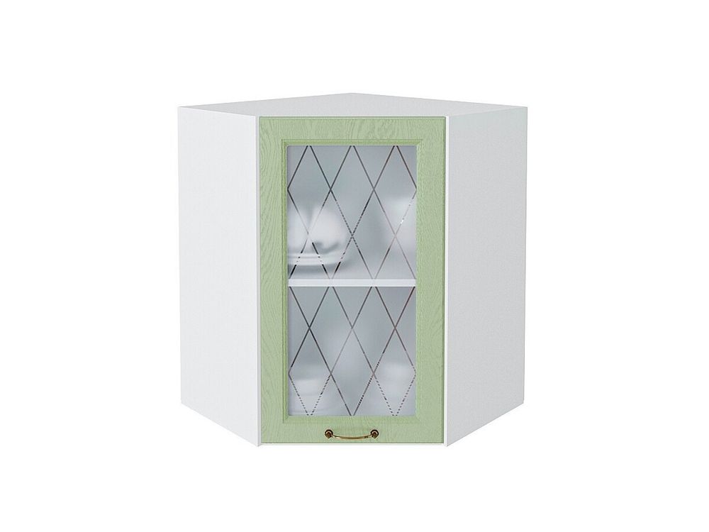 Шкаф верхний угловой остекленный Ницца