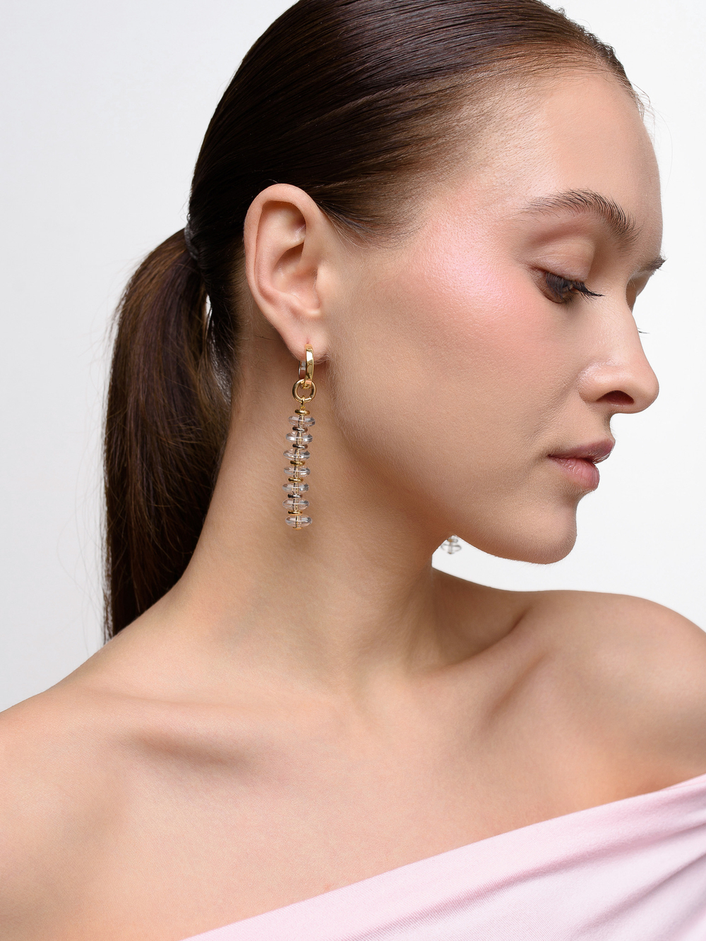 Серьги "Plane" горный хрусталь Multicolor