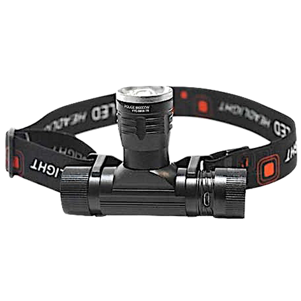 Фонарь Налобный YYC-5808-T6 / HT-560-1 Съёмный c Зумом 3 режима 1х18650 Cree T6 micro USB