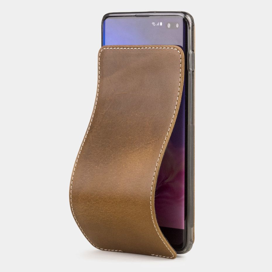 Чехол для Samsung Galaxy S10 из натуральной кожи теленка, цвета винтаж