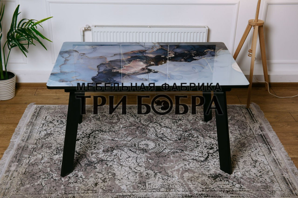 Кухонный раздвижной стол "Гранд", смола