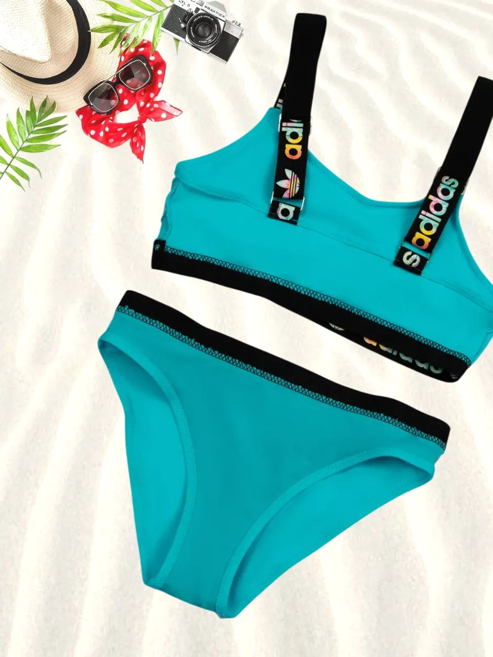 купальник раздельный спортивный с топом парео