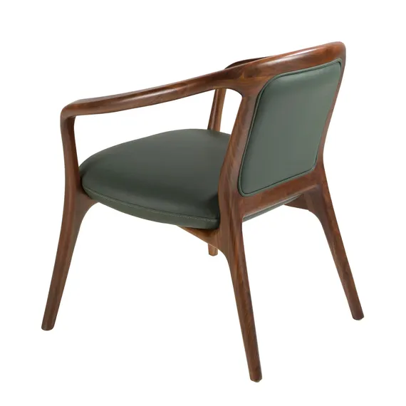 Кресло 5181 из темно-зеленой экокожи